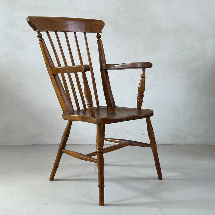 Antique Beach and Ash spindle Windsor armchair