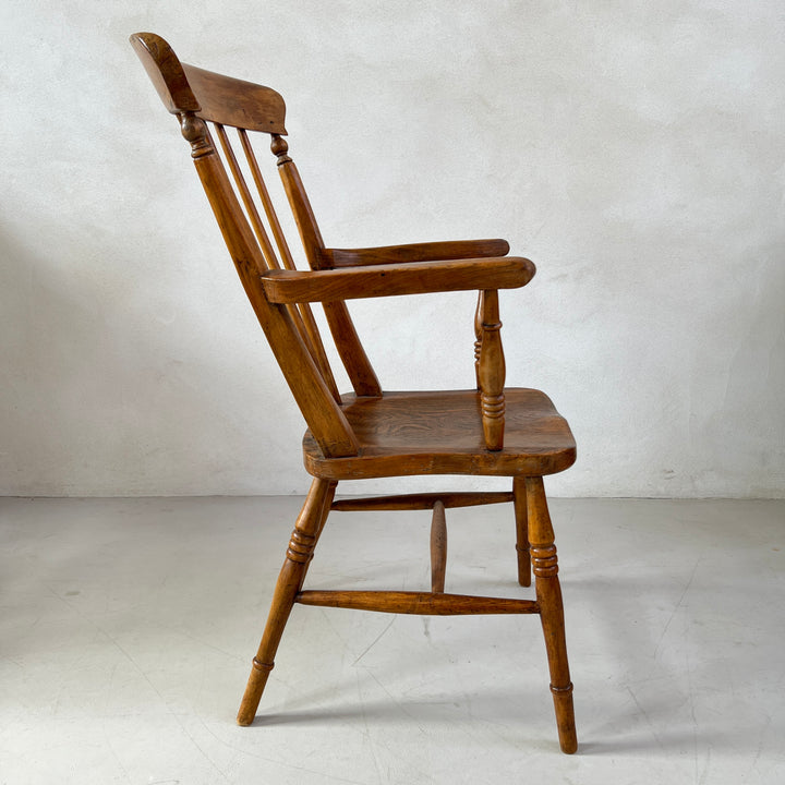 Antique Beach and Ash spindle Windsor armchair
