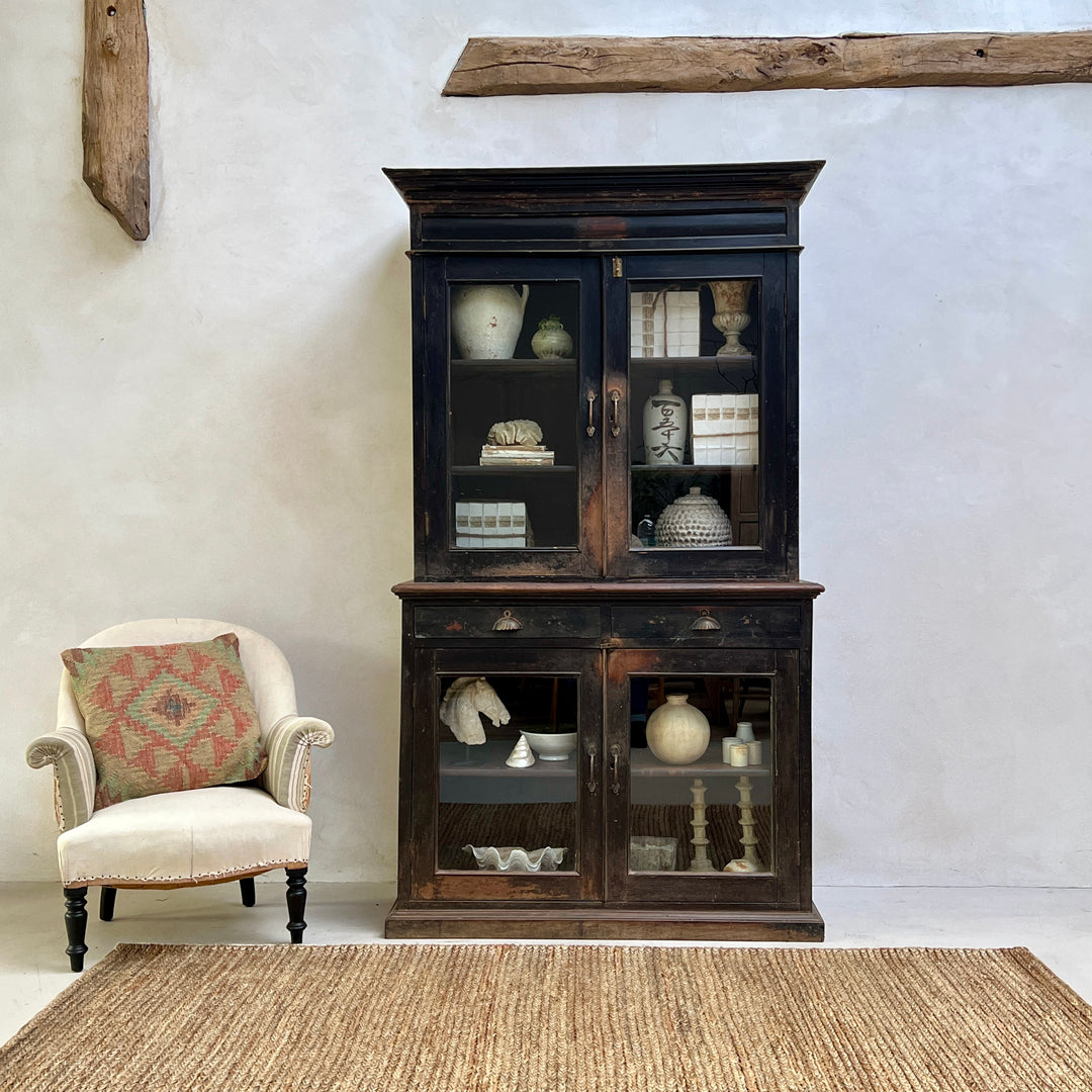 Antique Black Armoire Dresser