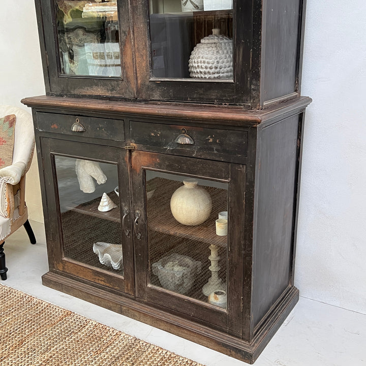 Antique Black Armoire Dresser