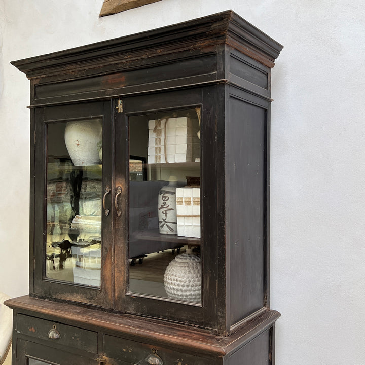 Antique Black Armoire Dresser