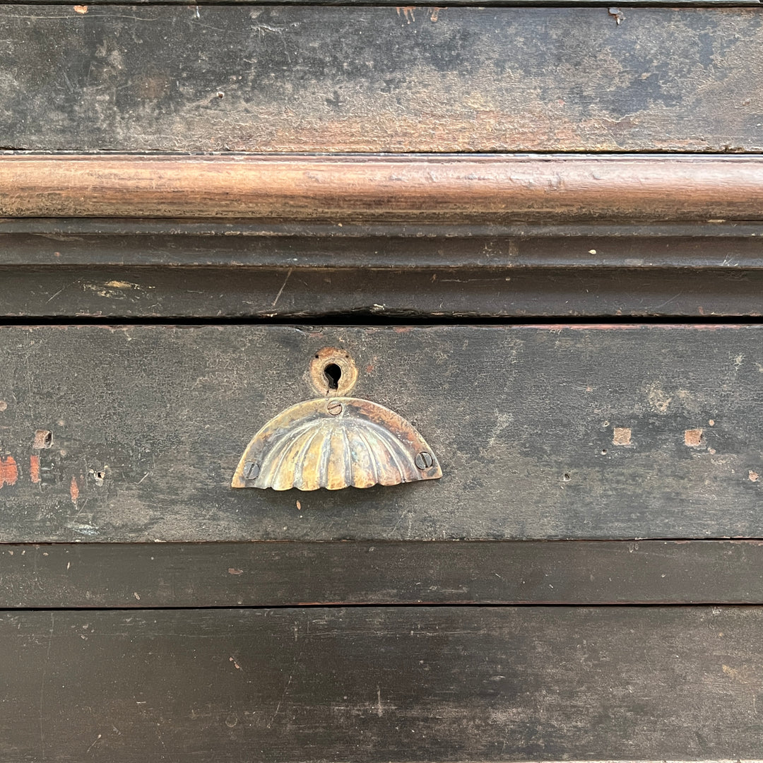 Antique Black Armoire Dresser