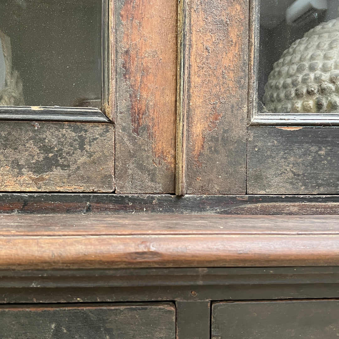 Antique Black Armoire Dresser