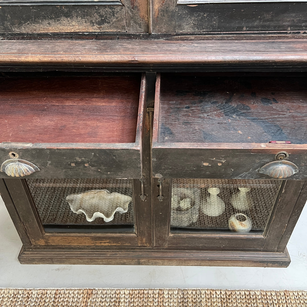 Antique Black Armoire Dresser