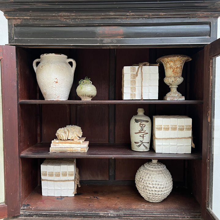 Antique Black Armoire Dresser