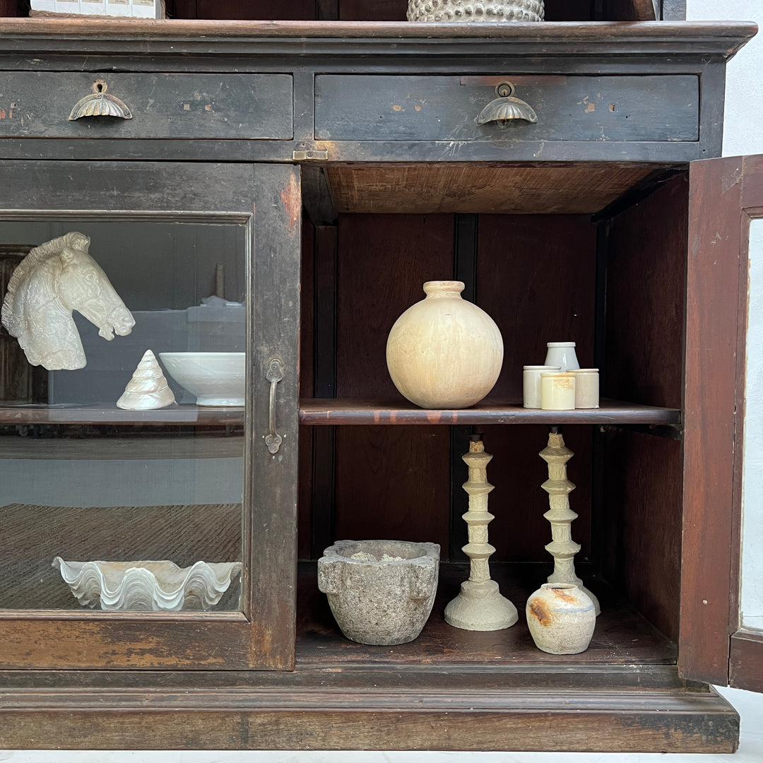 Antique Black Armoire Dresser