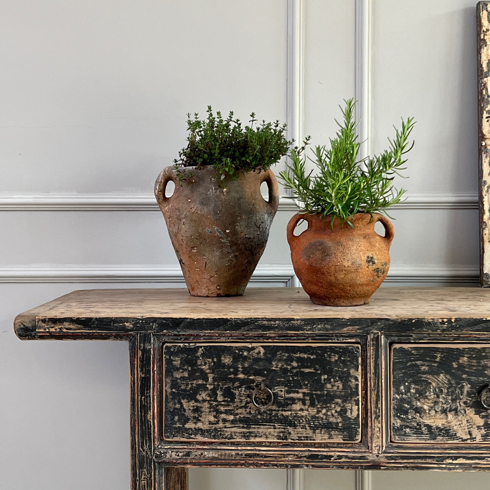 Antique Black Console Table Langdon