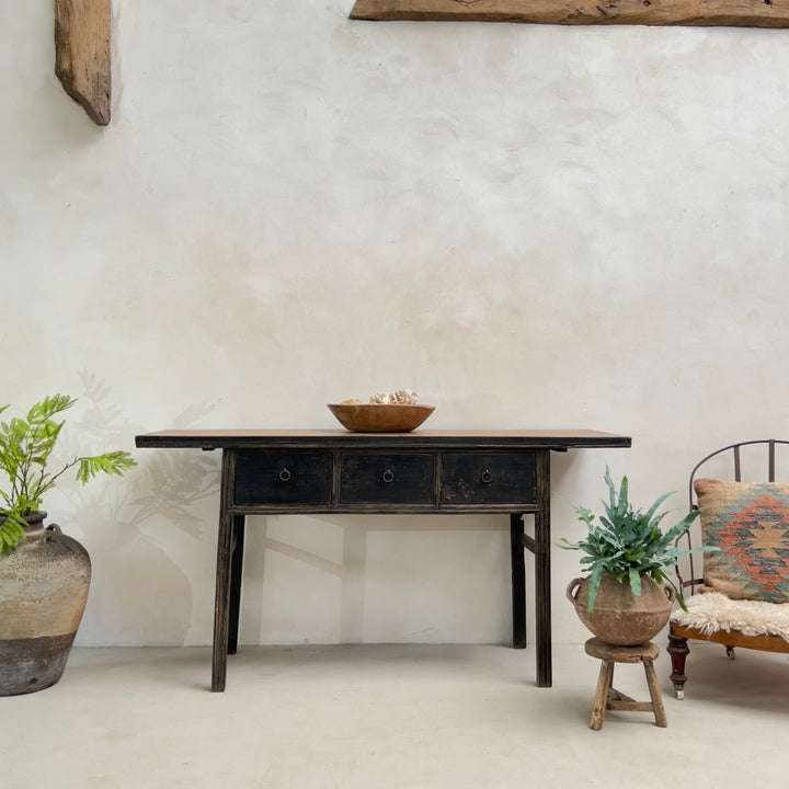 Antique Black Console Table | Stow