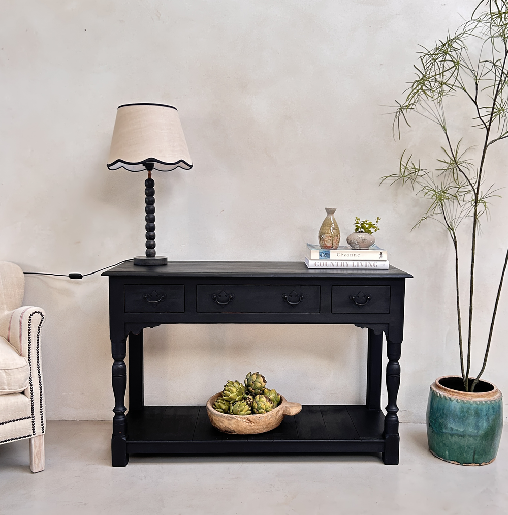 Antique Black Console Table | Winchcombe
