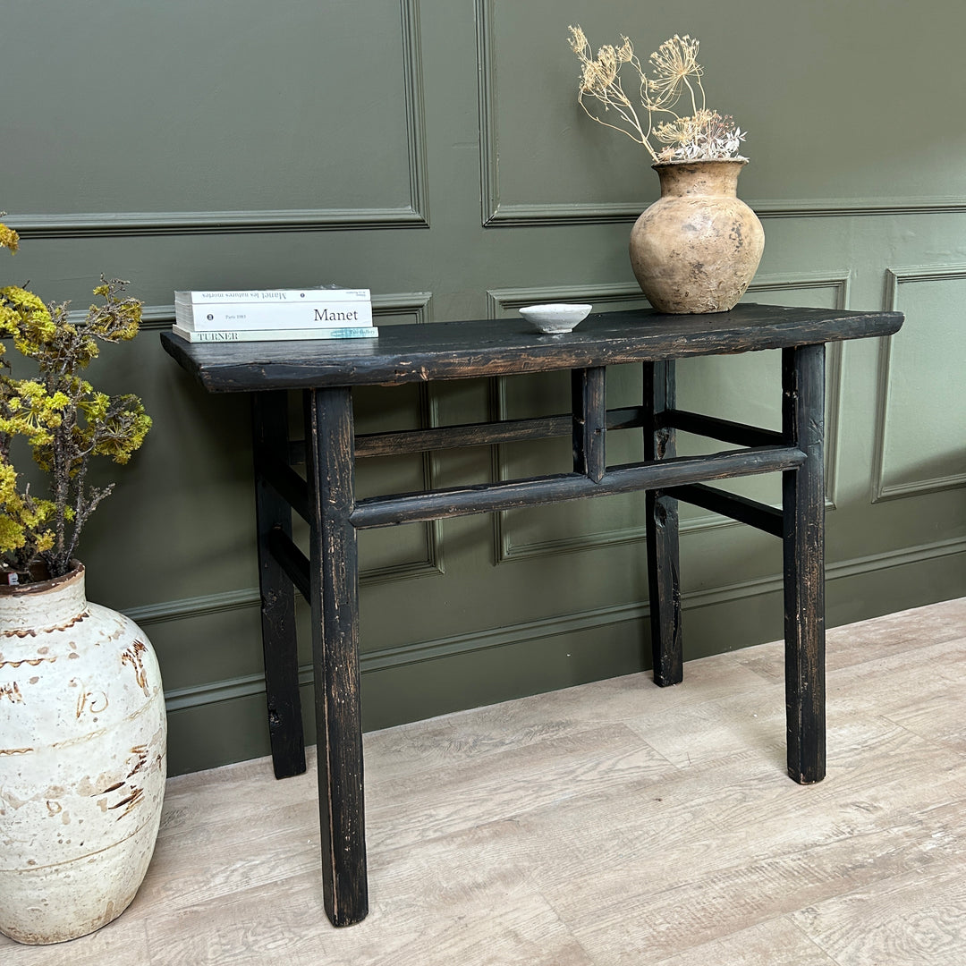 Antique Black Console Table | Winchcombe