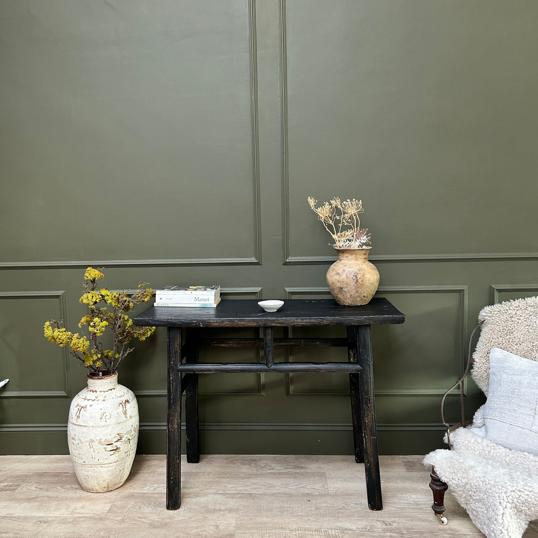 Antique Black Console Table | Winchcombe