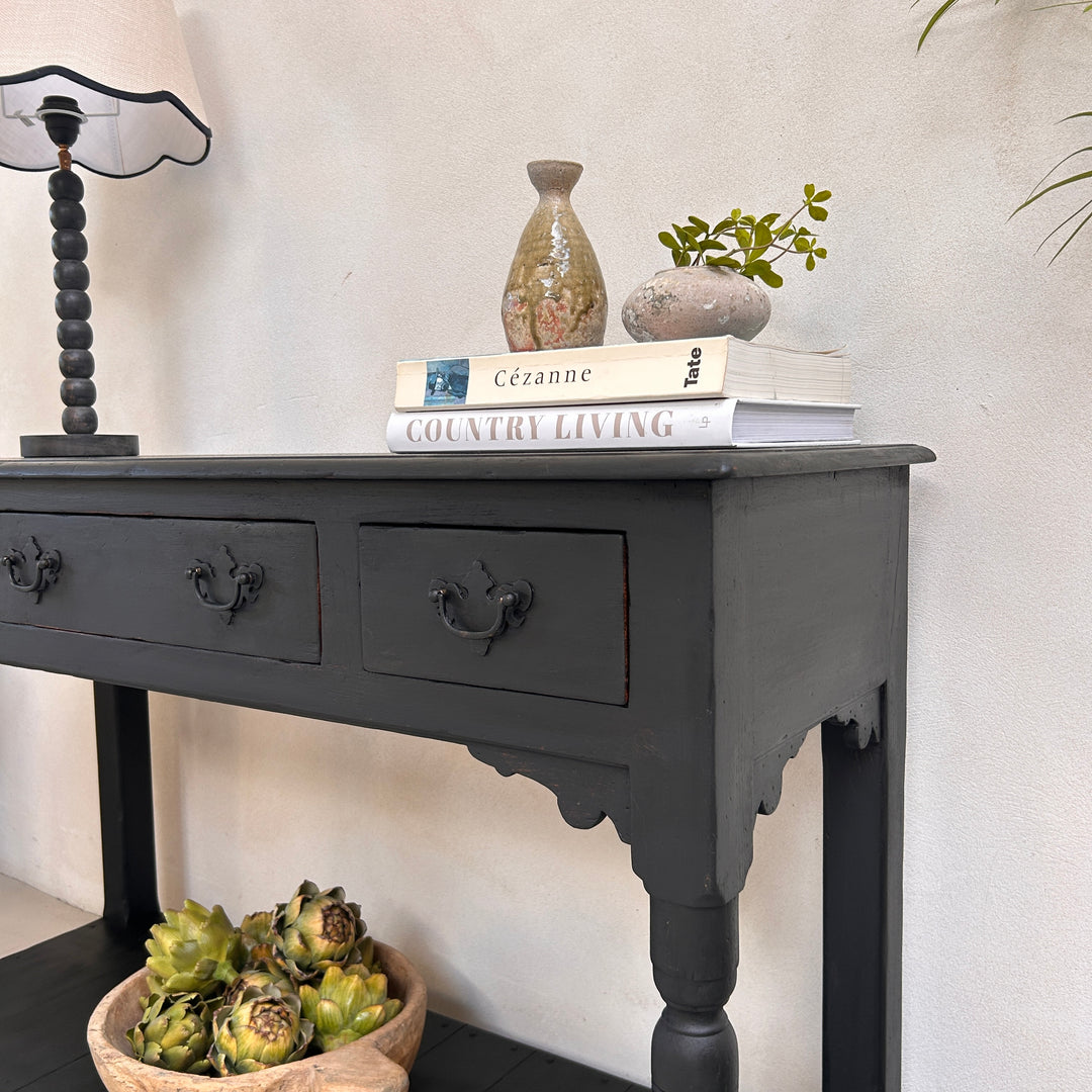 Antique Black Console Table | Winchcombe