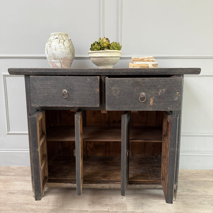 Antique Black Elm Cupboard Abingdon
