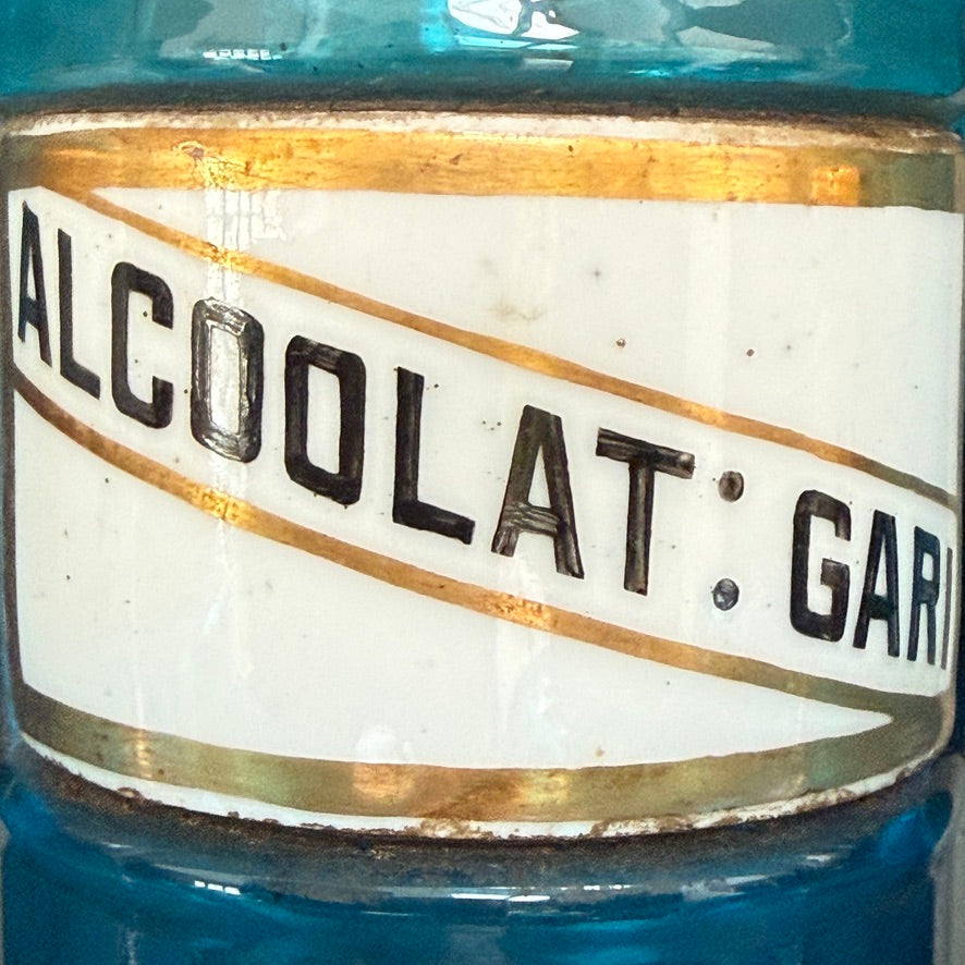 Antique Blue Glass Apothecary Jar | Victorian Cobalt Blue Pharmacy Bottle