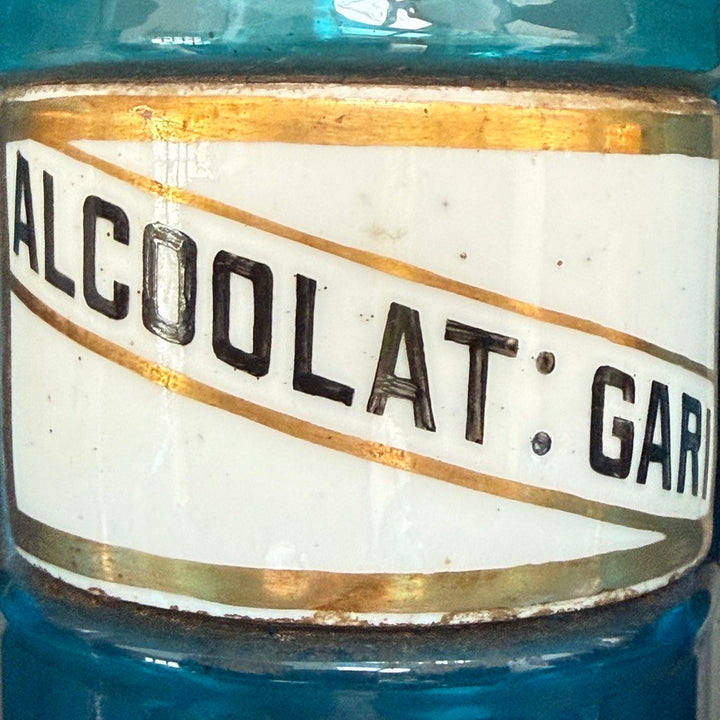 Antique Blue Glass Apothecary Jar | Victorian Cobalt Blue Pharmacy Bottle
