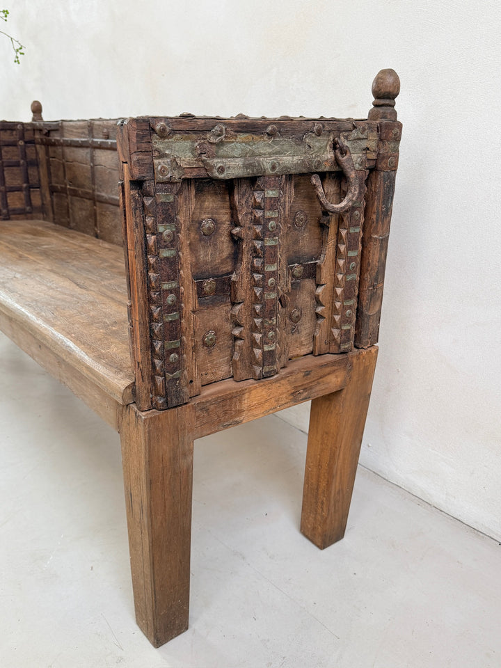 Antique Carved Hallway Bench | Mira 