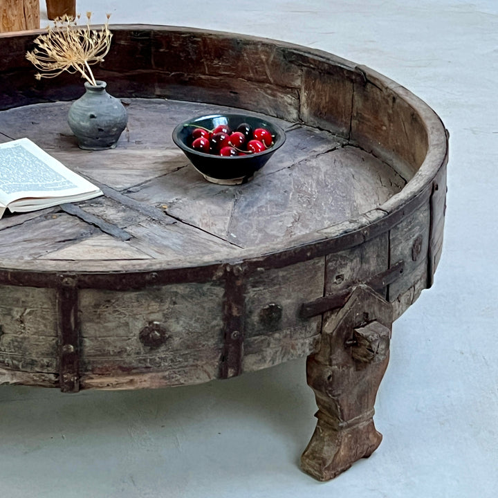 Antique Carved Round Coffee Table | Finlay