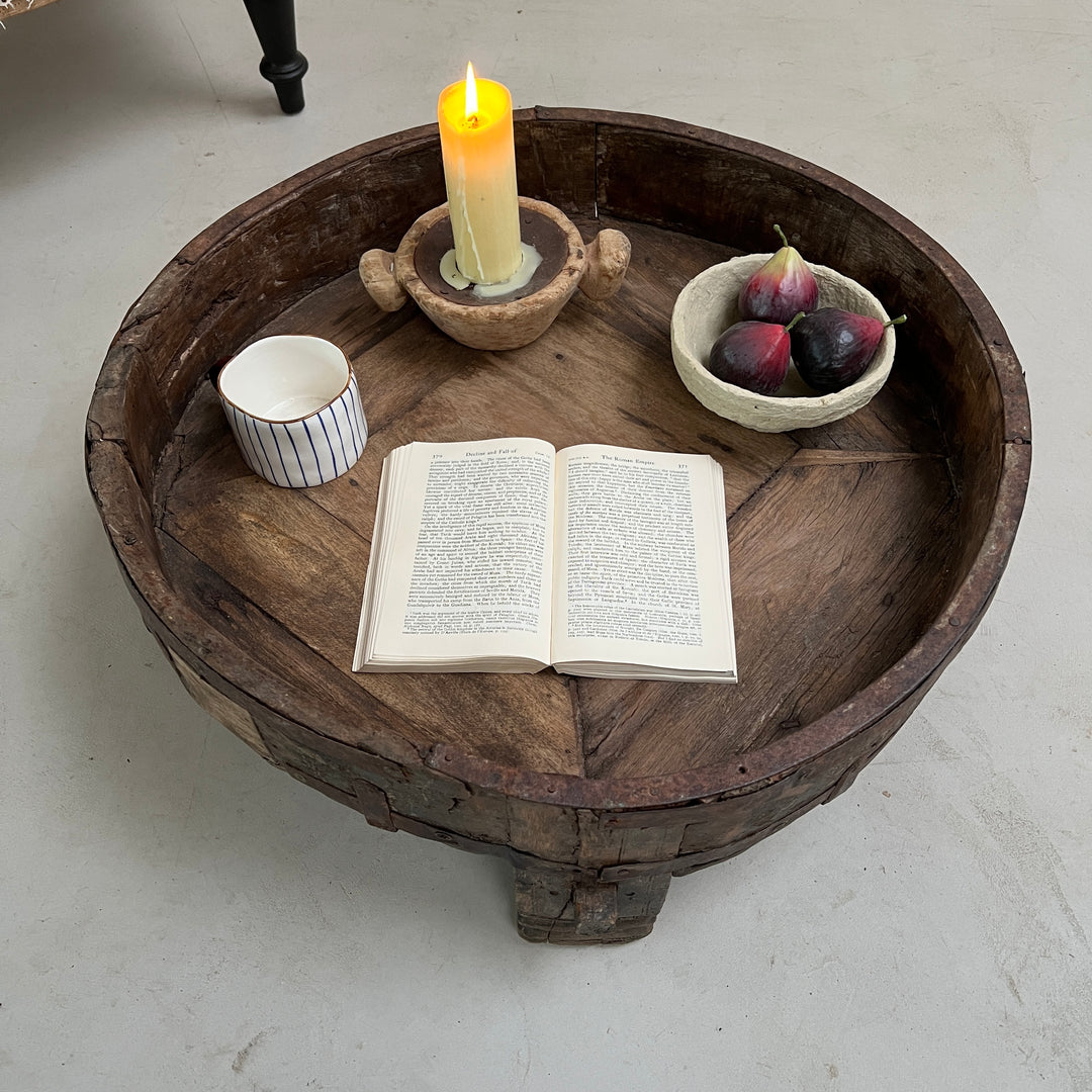 Antique Carved Round Coffee Table | Samual 2