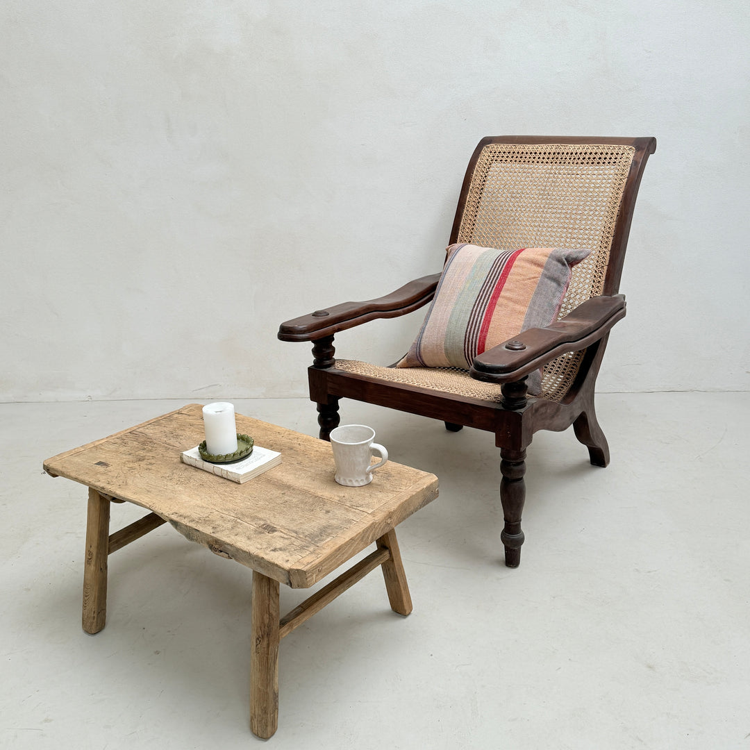 Antique Colonial Cane Campaign Chair Edward 