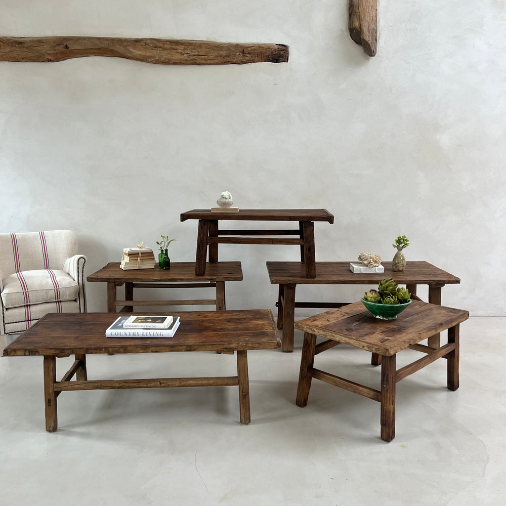 Antique Dark Wood Coffee Tables 