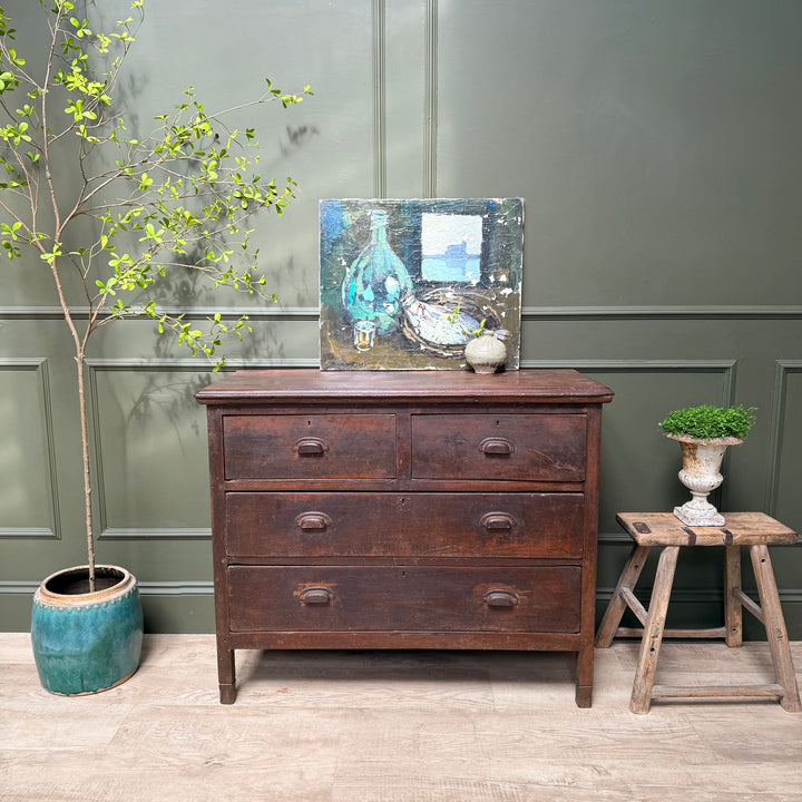 Antique Dark wood chest of drawers | Isobel