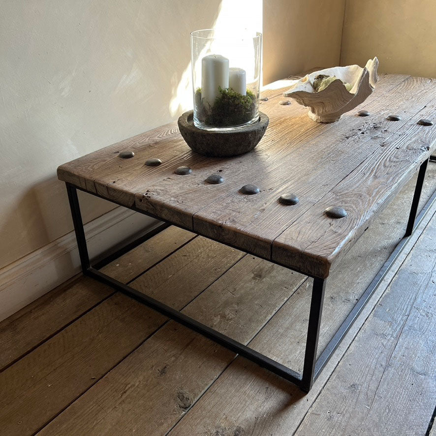 Antique Door Coffee Table Padstow side view