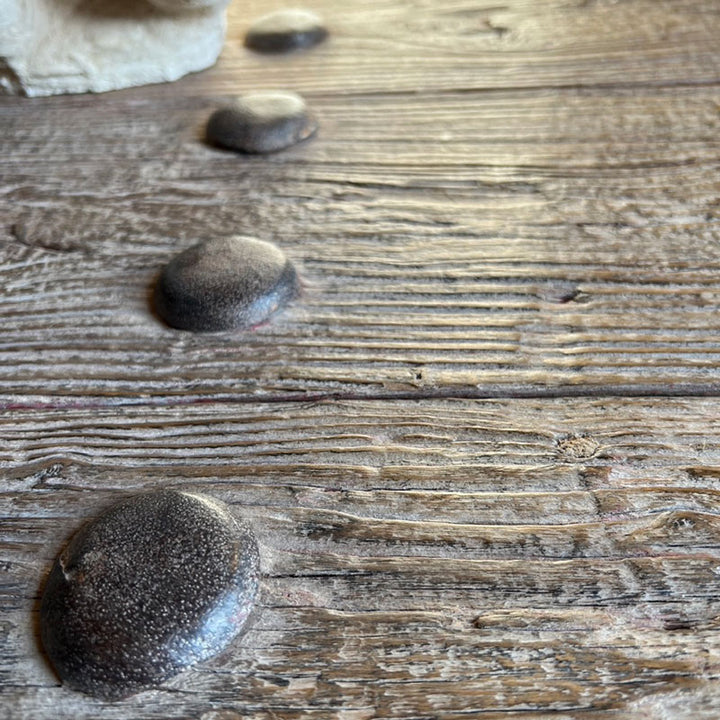 Antique Door Coffee Table Padstow rivet detail