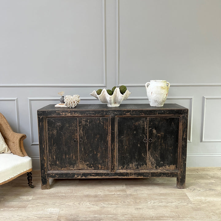 Antique Elm Black Cabinet | Selena