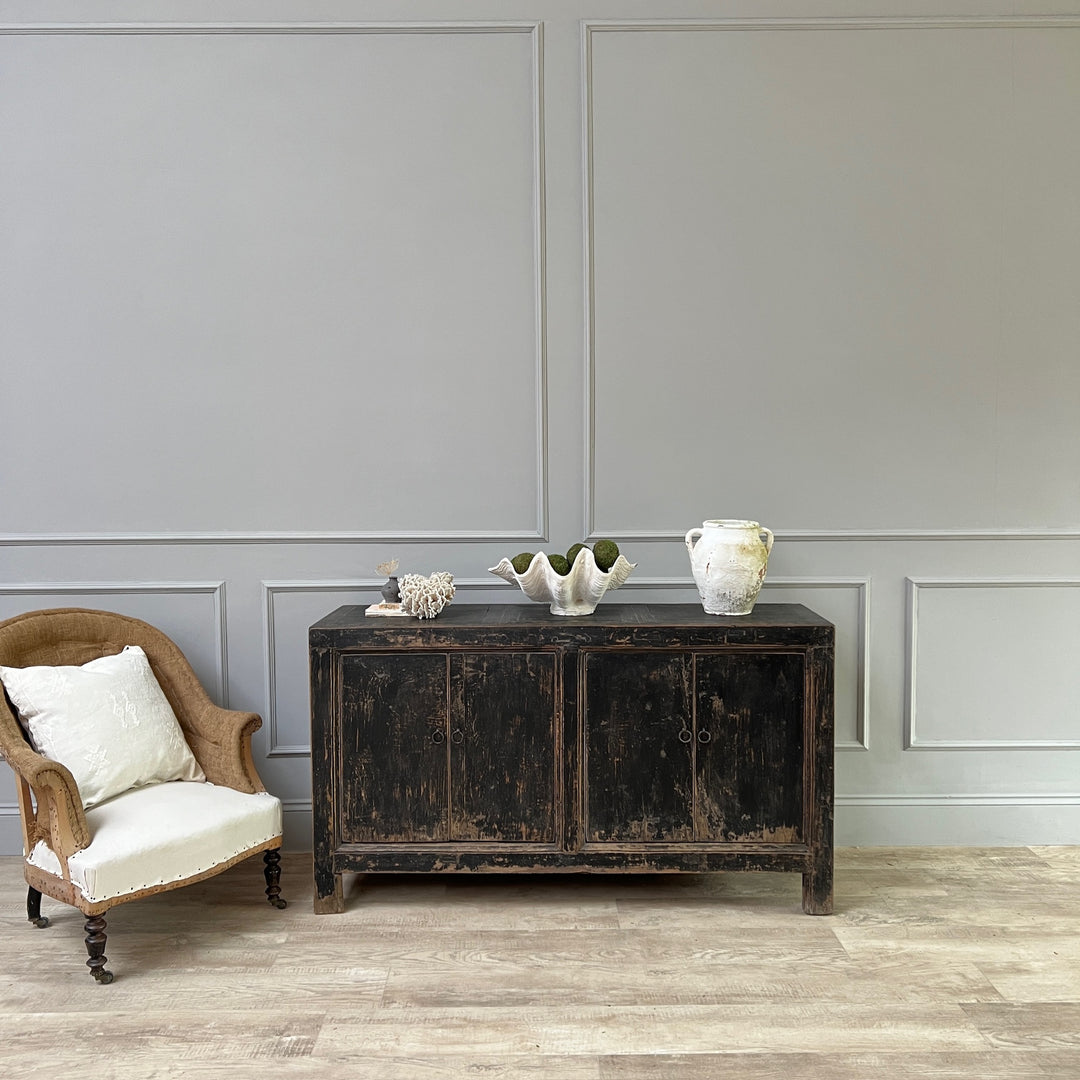 Antique Elm Black Cabinet | Selena