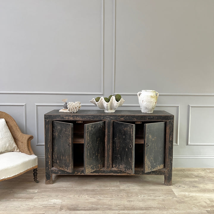 Antique Elm Black Cabinet | Selena