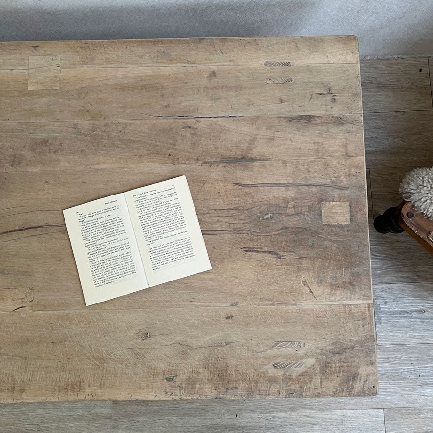 Antique Elm Coffee Table Dahl surface detail