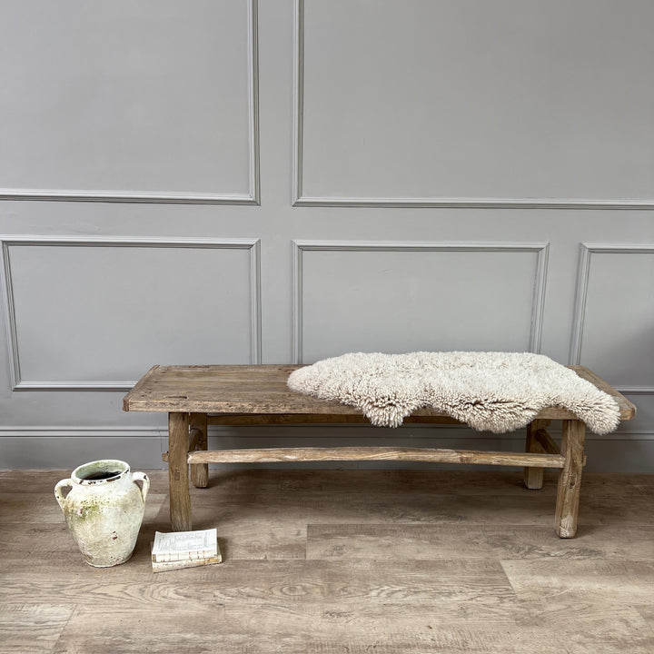 Antique Elm Rustic Bench | Barnaby