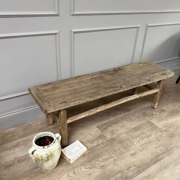 Antique Elm Rustic Bench | Barnaby