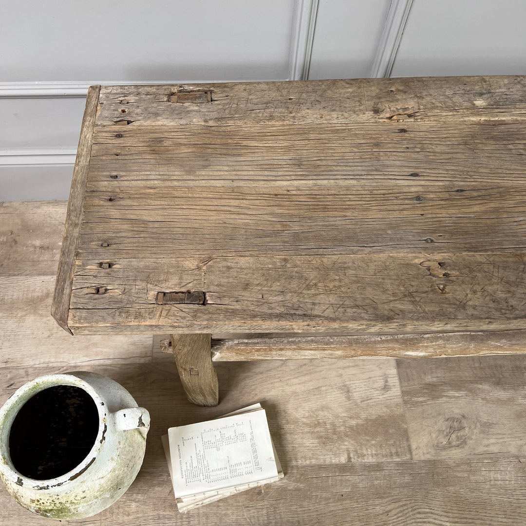 Antique Elm Rustic Bench | Barnaby