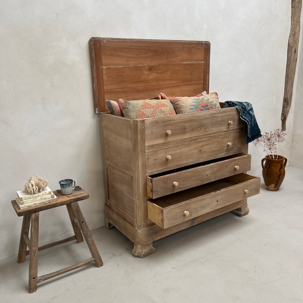 Antique French Blanket Box with drawers Antoine