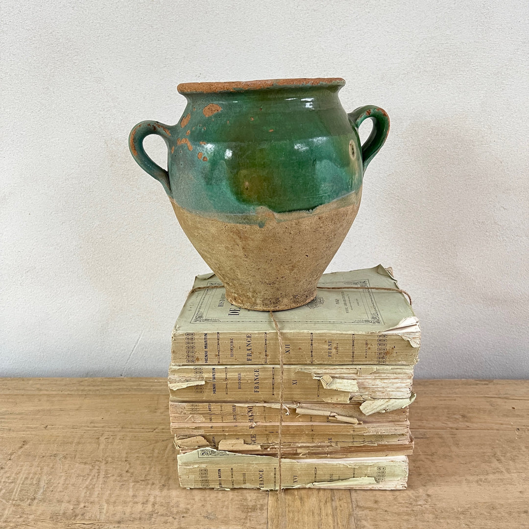 Antique French Confit Pot | Green