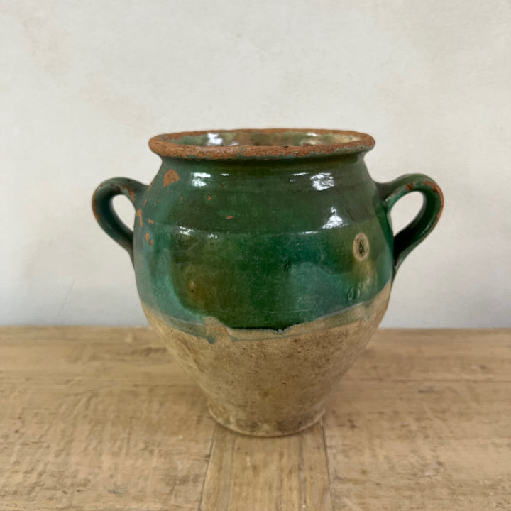 Antique French Confit Pot | Green