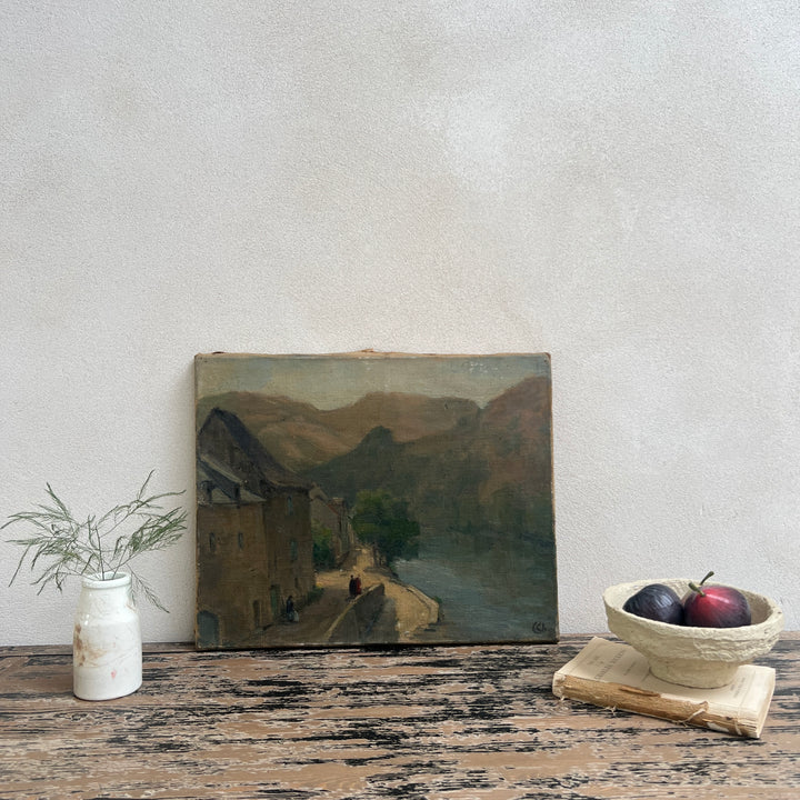 Antique French Painting | Bleu
