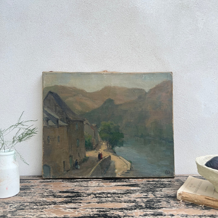 Antique French Painting | Bleu