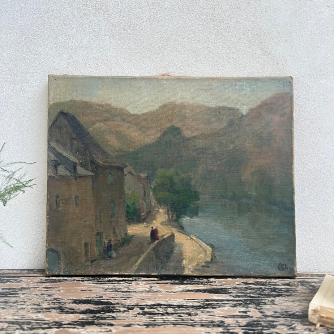 Antique French Painting | Bleu
