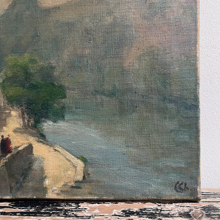 Antique French Painting | Bleu