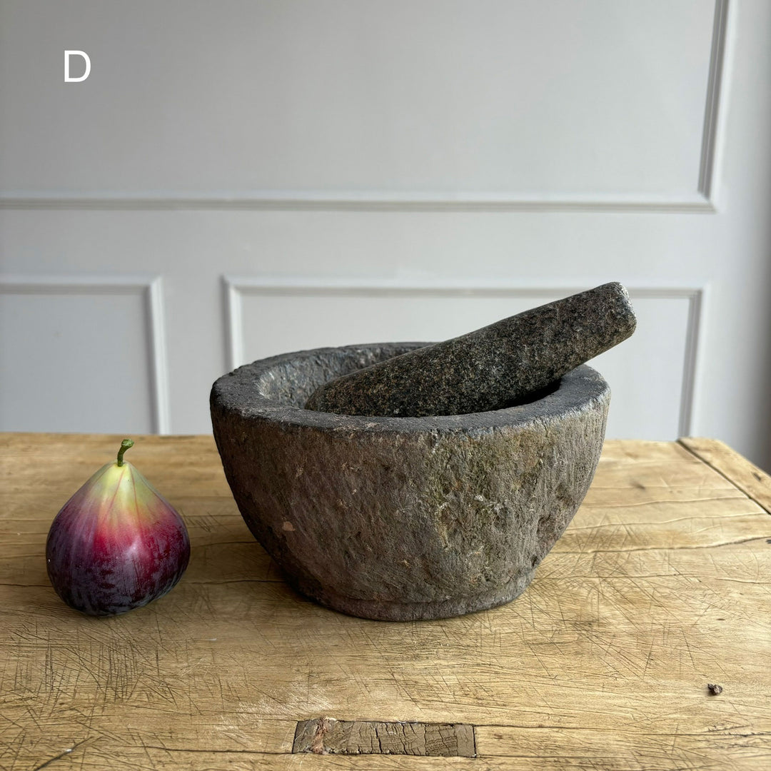 Antique Granite Pestle & Mortar