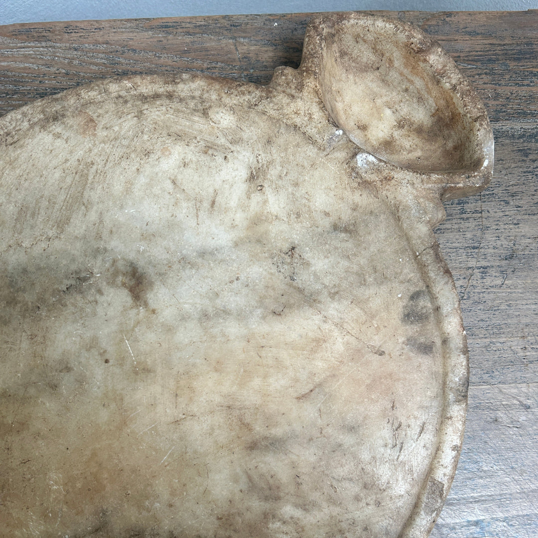 Antique Indian Marble Chapati Plate