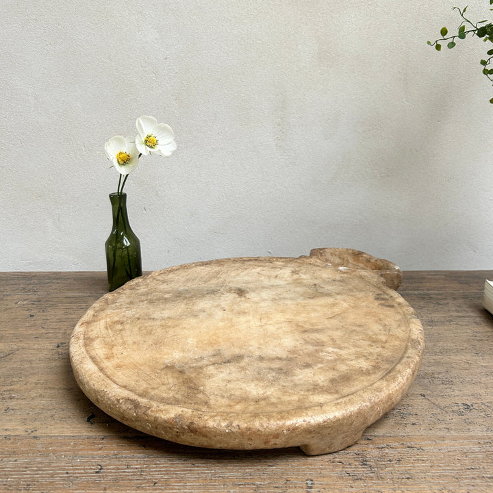 Antique Indian Marble Chapati Plate 