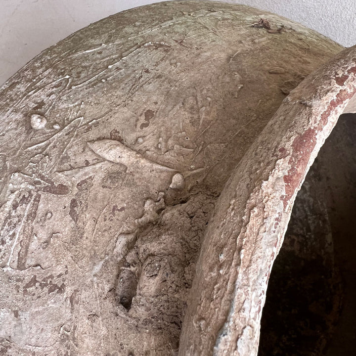 Antique Java Water Pots Large detail of rim