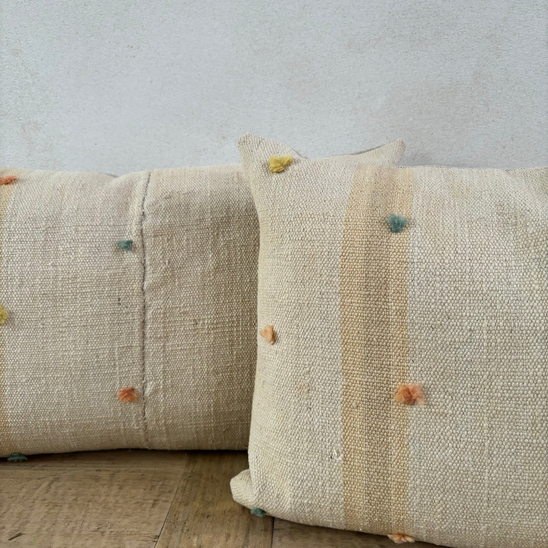 Antique Linen handstitched Cushion | Rectangle