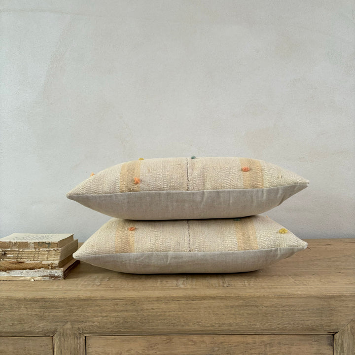 Antique Linen handstitched Cushion | Rectangle