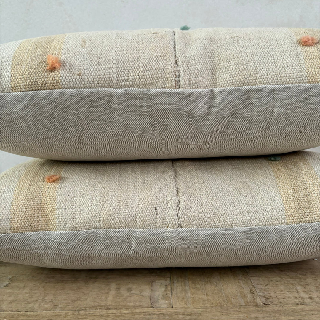 Antique Linen handstitched Cushion | Rectangle