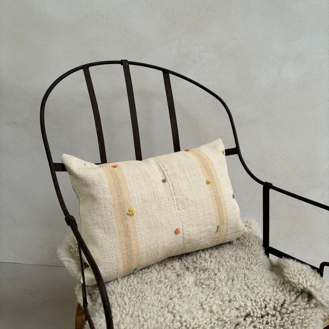 Antique Linen handstitched Cushion | Rectangle