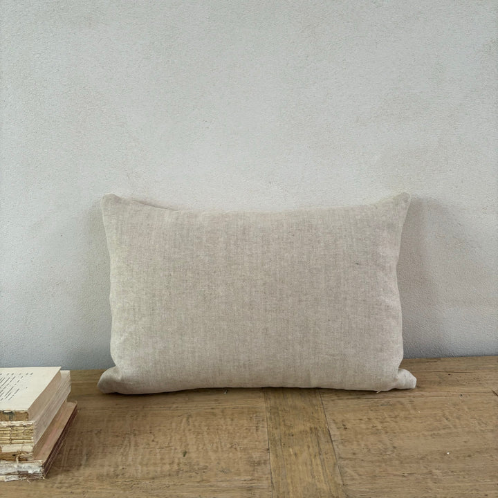 Antique Linen handstitched Cushion | Rectangle